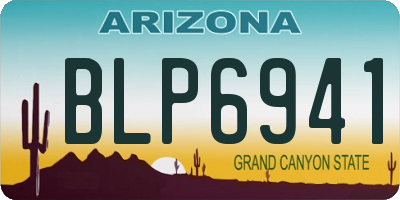 AZ license plate BLP6941
