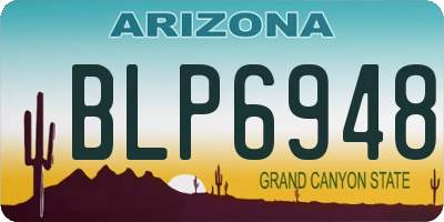 AZ license plate BLP6948