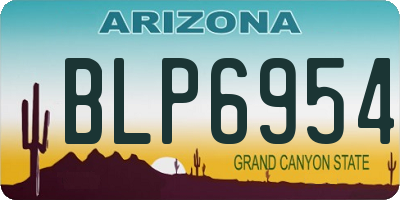 AZ license plate BLP6954