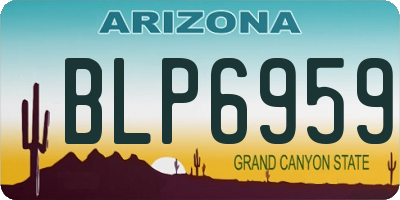 AZ license plate BLP6959
