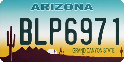 AZ license plate BLP6971