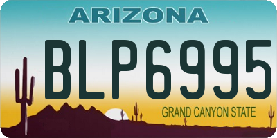 AZ license plate BLP6995