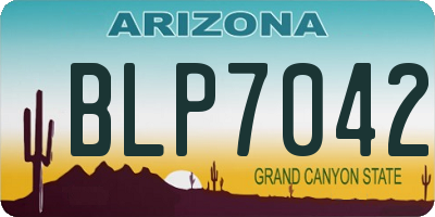 AZ license plate BLP7042