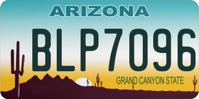 AZ license plate BLP7096