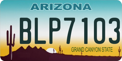 AZ license plate BLP7103
