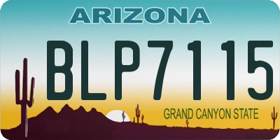AZ license plate BLP7115