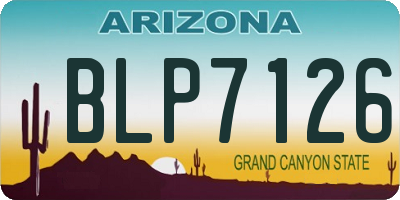 AZ license plate BLP7126