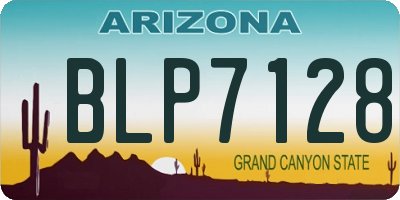 AZ license plate BLP7128