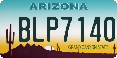 AZ license plate BLP7140