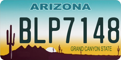 AZ license plate BLP7148