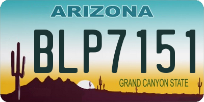 AZ license plate BLP7151
