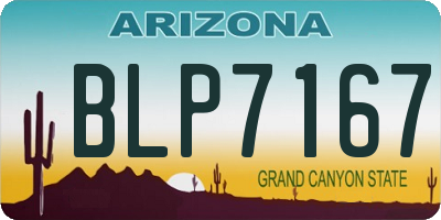 AZ license plate BLP7167