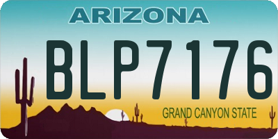 AZ license plate BLP7176