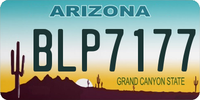 AZ license plate BLP7177