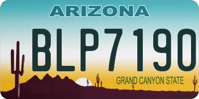 AZ license plate BLP7190
