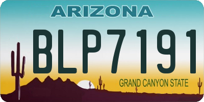 AZ license plate BLP7191