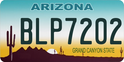 AZ license plate BLP7202