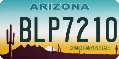 AZ license plate BLP7210