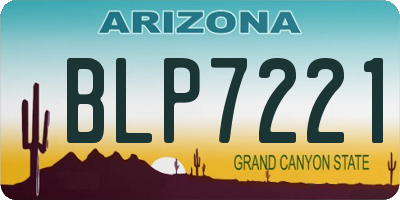 AZ license plate BLP7221
