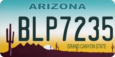 AZ license plate BLP7235