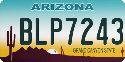 AZ license plate BLP7243