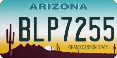 AZ license plate BLP7255