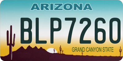 AZ license plate BLP7260