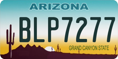 AZ license plate BLP7277