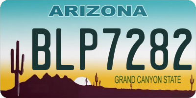 AZ license plate BLP7282