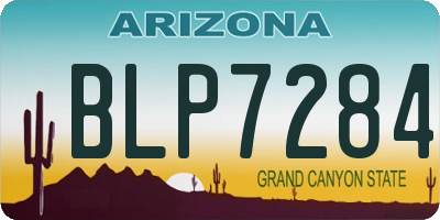 AZ license plate BLP7284
