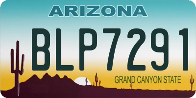 AZ license plate BLP7291