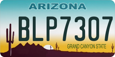 AZ license plate BLP7307