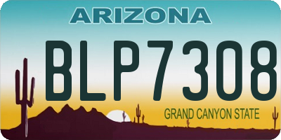AZ license plate BLP7308