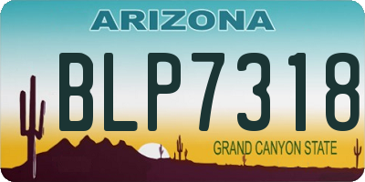 AZ license plate BLP7318