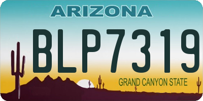 AZ license plate BLP7319