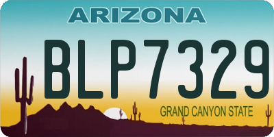 AZ license plate BLP7329
