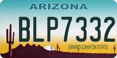 AZ license plate BLP7332