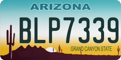 AZ license plate BLP7339