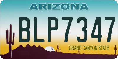 AZ license plate BLP7347