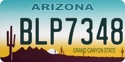 AZ license plate BLP7348