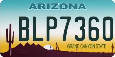 AZ license plate BLP7360