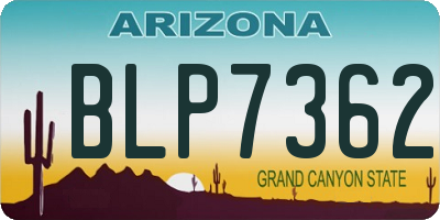 AZ license plate BLP7362