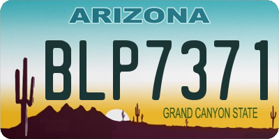 AZ license plate BLP7371