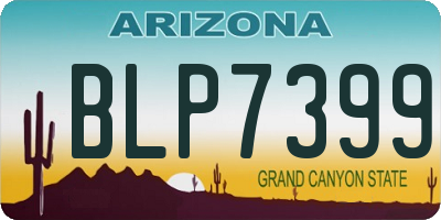 AZ license plate BLP7399