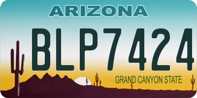 AZ license plate BLP7424