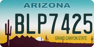AZ license plate BLP7425