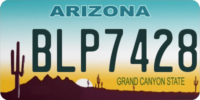 AZ license plate BLP7428
