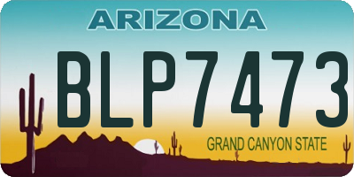 AZ license plate BLP7473