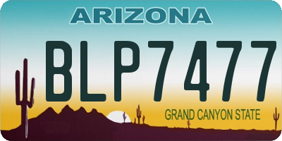 AZ license plate BLP7477