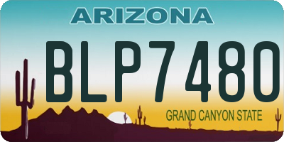 AZ license plate BLP7480